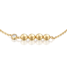 Браслет из желтого золота р.17 PLATINA jewelry 05-0700-00-201-1130, топаз