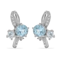 Серьги из серебра Ювелирия T38039, топаз