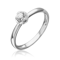 Кольцо из белого золота р. 16,5 PLATINA jewelry 01-5801-00-101-1120, бриллиант