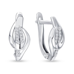 Серьги из серебра 585Gold 702011573, фианит