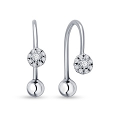 Серьги из серебра 585Gold 702011527, циркон