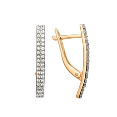 Серьги из красного золота 585Gold 302007224, фианит