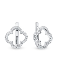 Серьги из серебра 585Gold 702011901, фианит