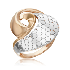 Кольцо из белого/красного золота р. 18,5 PLATINA jewelry 01-5768-01-000-1111