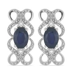 Серьги из серебра Ювелирия T37620, сапфир/топаз