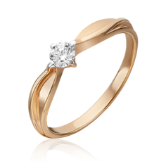 Кольцо из красного золота р. 16 PLATINA jewelry 01-0731-00-101-1110-30, бриллиант