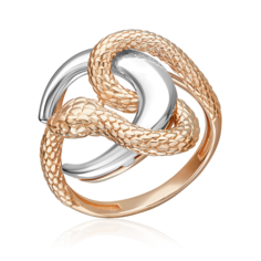Кольцо из белого/красного золота р. 18 PLATINA jewelry 01-5781-00-000-1111