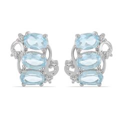 Серьги из серебра Ювелирия T34930, топаз