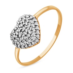 Кольцо из красного золота р. 16,5 585Gold 301011958, фианит