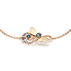 Браслет из золота р.17 PLATINA jewelry 05-0707-00-201-1140, топаз