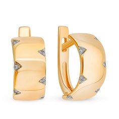 Серьги из красного золота 585Gold 302006950, фианит