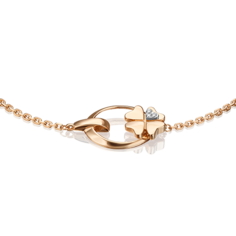 Браслет из белого/красного золота р.17 PLATINA jewelry 05-0696-00-101-1111, бриллиант