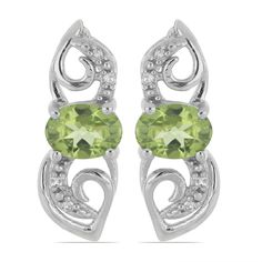 Серьги из серебра Ювелирия T37676, перидот/топаз