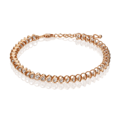 Браслет из красного золота р.17 PLATINA jewelry 05-0628-00-401-1110, фианит