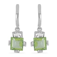 Серьги из серебра Ювелирия T36920, кварц/топаз