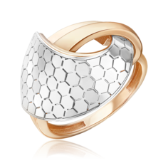 Кольцо из белого/красного золота р. 20 PLATINA jewelry 01-5769-01-000-1111