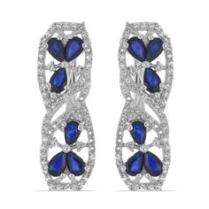 Серьги из серебра Ювелирия T38809, сапфир/топаз