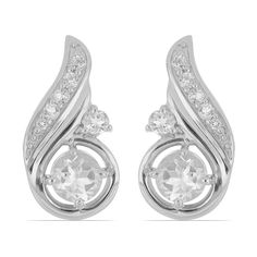 Серьги из серебра Ювелирия T38244, топаз