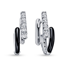 Серьги из серебра 585Gold 702011706, фианит