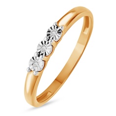 Кольцо из красного золота р. 16,5 585Gold 101015622, бриллиант