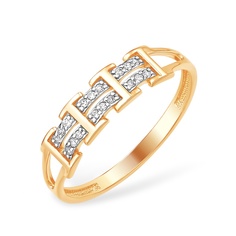 Кольцо из красного золота р. 17 585Gold 301012152, фианит