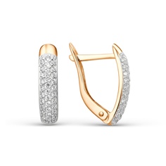Серьги из красного золота 585Gold 302007211, фианит