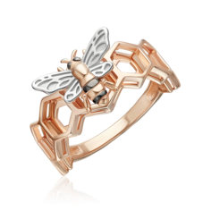 Кольцо из красного золота р. 17 PLATINA jewelry 01-5785-00-000-1110