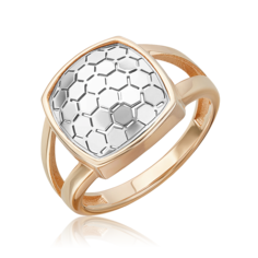 Кольцо из белого/красного золота р. 17 PLATINA jewelry 01-5762-00-000-1111