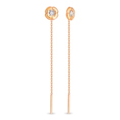 Серьги из красного золота 585Gold 302007022, фианит