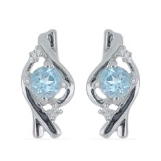 Серьги из серебра Ювелирия T38094, топаз