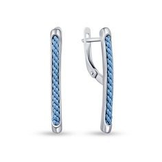 Серьги из серебра 585Gold 702012062, текстиль
