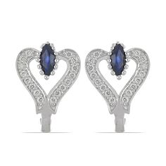 Серьги из серебра Ювелирия T39243, сапфир/топаз