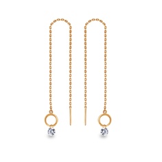 Серьги из серебра 585Gold 702011359, фианит