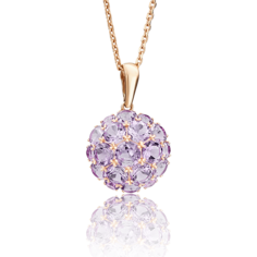 Кулон из красного золота PLATINA jewelry 03-2277-00-203-1110-46, аметист