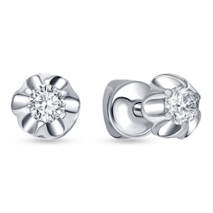 Серьги из серебра 585Gold 702011928, фианит