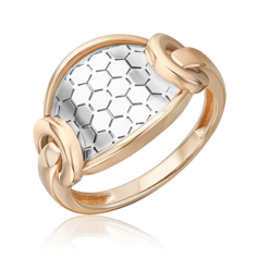 Кольцо из белого/красного золота р. 17 PLATINA jewelry 01-5764-01-000-1111