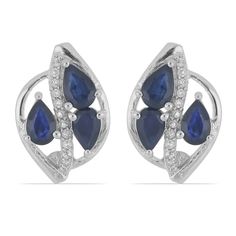 Серьги из серебра Ювелирия T35071, сапфир/топаз