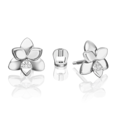 Серьги пусеты из белого золота PLATINA jewelry 02-4995-00-101-1120, бриллиант