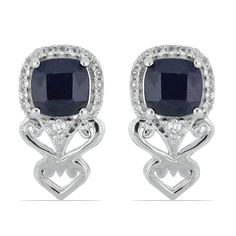 Серьги из серебра Ювелирия T35384, сапфир/топаз
