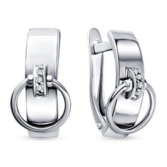 Серьги из серебра 585Gold 702011521, фианит