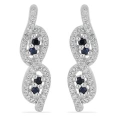 Серьги из серебра Ювелирия T35229, сапфир/топаз