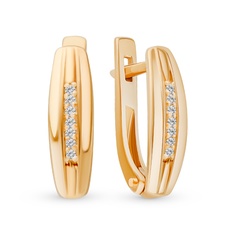 Серьги из красного золота 585Gold 302006949, фианит