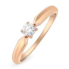 Кольцо из красного золота р. 16,5 585Gold 101009951, бриллиант