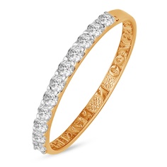 Кольцо из красного золота р. 18,5 585Gold 601007387, фианит