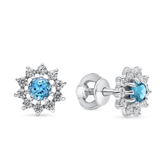 Серьги из серебра 585Gold 702011260, фианит