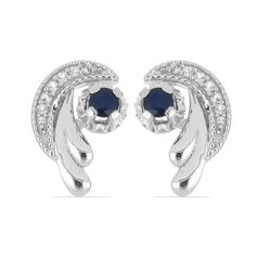 Серьги из серебра Ювелирия T37231, сапфир/топаз