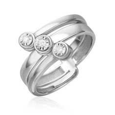 Кольцо из белого золота р. 18,5 PLATINA jewelry 01-5740-00-101-1120, бриллиант