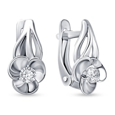 Серьги из серебра 585Gold 702011520, фианит