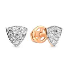 Серьги из красного золота 585Gold 302007025, фианит