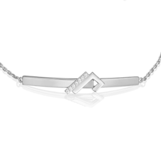 Браслет из белого золота р.16 PLATINA jewelry 05-0765-00-401-1120, фианит